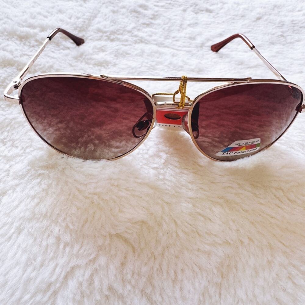 Freya Brown Polarized Aviator Sunglasses - Picture 3 of 14
